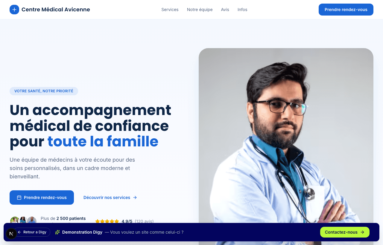 Aperçu du site Centre Médical Avicenne