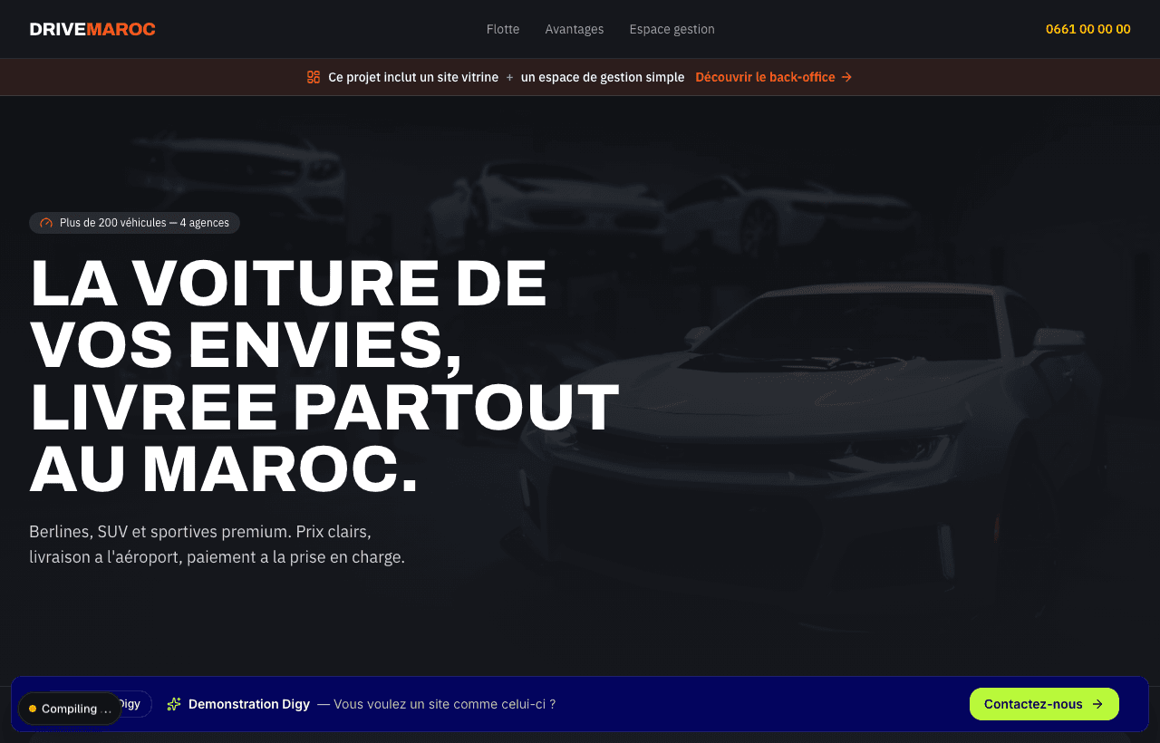 Aperçu du site DriveMaroc