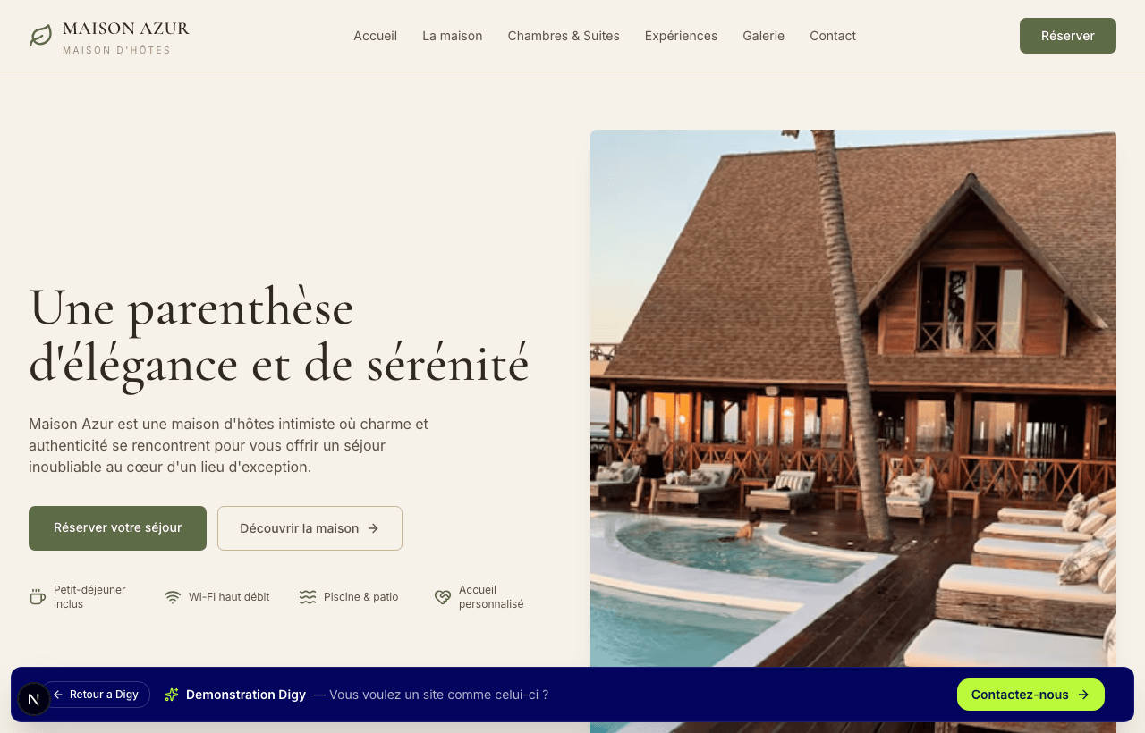 Aperçu du site Maison Azur